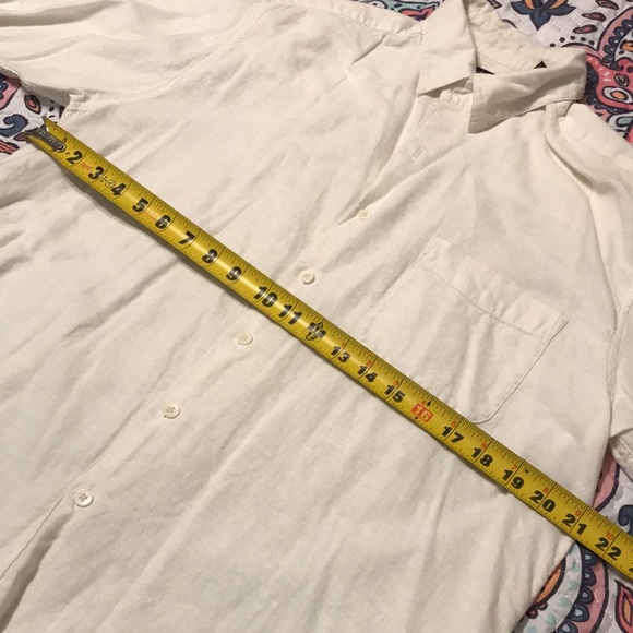 George Linen Blend Mens Casual Button Down Shirt - Picture 4 of 10